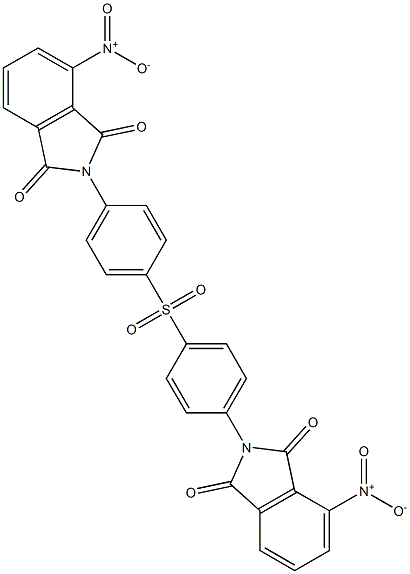 4-nitro-2-{4-[(4-{4-nitro-1,3-dioxo-1,3-dihydro-2H-isoindol-2-yl}phenyl)sulfonyl]phenyl}-1H-isoindole-1,3(2H)-dione Struktur