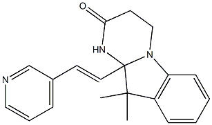 10,10-dimethyl-10a-[2-(3-pyridinyl)vinyl]-3,4,10,10a-tetrahydropyrimido[1,2-a]indol-2(1H)-one Struktur