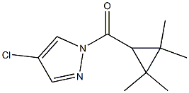 4-chloro-1-[(2,2,3,3-tetramethylcyclopropyl)carbonyl]-1H-pyrazole Struktur