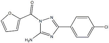 3-(4-chlorophenyl)-1-(2-furoyl)-1H-1,2,4-triazol-5-ylamine Struktur