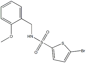 5-bromo-N-(2-methoxybenzyl)-2-thiophenesulfonamide Struktur