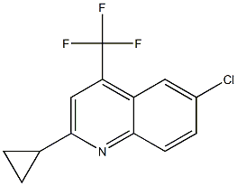 6-Chloro-2-cyclopropyl-4-(trifluoromethyl)quinoline Struktur