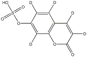 7-Hydroxycoumarin-d5 sulfate Struktur