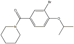 (3-bromo-4-isopropoxyphenyl)(1-piperidinyl)methanone Struktur