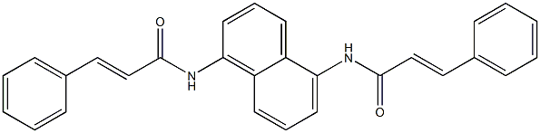 (E)-3-phenyl-N-(5-{[(E)-3-phenyl-2-propenoyl]amino}-1-naphthyl)-2-propenamide Struktur