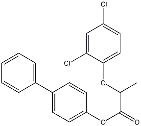 [1,1'-biphenyl]-4-yl 2-(2,4-dichlorophenoxy)propanoate Struktur