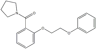 [2-(2-phenoxyethoxy)phenyl](1-pyrrolidinyl)methanone Struktur