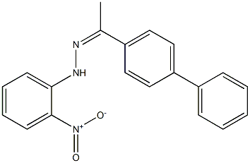 1-[1,1'-biphenyl]-4-yl-1-ethanone N-(2-nitrophenyl)hydrazone Struktur