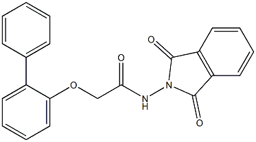 2-([1,1'-biphenyl]-2-yloxy)-N-(1,3-dioxo-1,3-dihydro-2H-isoindol-2-yl)acetamide Struktur