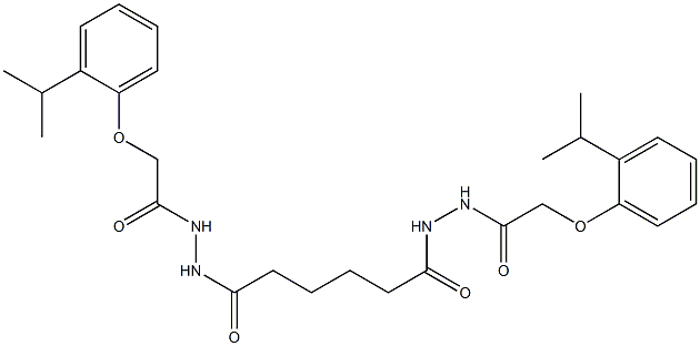 2-(2-isopropylphenoxy)-N'-(6-{2-[2-(2-isopropylphenoxy)acetyl]hydrazino}-6-oxohexanoyl)acetohydrazide Struktur