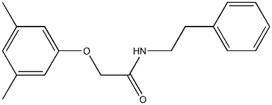 2-(3,5-dimethylphenoxy)-N-phenethylacetamide Struktur