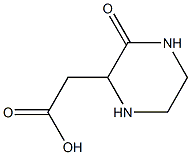 2-(3-oxo-2-piperazinyl)acetic acid Struktur