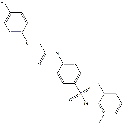 2-(4-bromophenoxy)-N-{4-[(2,6-dimethylanilino)sulfonyl]phenyl}acetamide Struktur