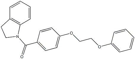 2,3-dihydro-1H-indol-1-yl[4-(2-phenoxyethoxy)phenyl]methanone Struktur