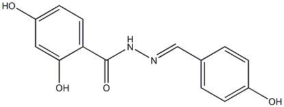 2,4-dihydroxy-N'-[(E)-(4-hydroxyphenyl)methylidene]benzohydrazide Struktur