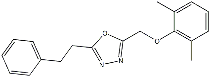 2,6-dimethylphenyl (5-phenethyl-1,3,4-oxadiazol-2-yl)methyl ether Struktur