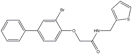 2-[(3-bromo[1,1'-biphenyl]-4-yl)oxy]-N-(2-thienylmethyl)acetamide Struktur