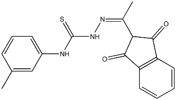 2-[(Z)-1-(1,3-dioxo-2,3-dihydro-1H-inden-2-yl)ethylidene]-N-(3-methylphenyl)-1-hydrazinecarbothioamide Struktur