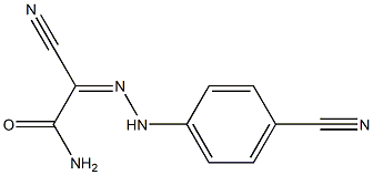 2-cyano-2-[(Z)-2-(4-cyanophenyl)hydrazono]acetamide Struktur