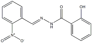 2-hydroxy-N'-[(E)-(2-nitrophenyl)methylidene]benzohydrazide Struktur