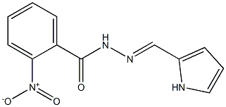 2-nitro-N'-[(E)-1H-pyrrol-2-ylmethylidene]benzohydrazide Struktur