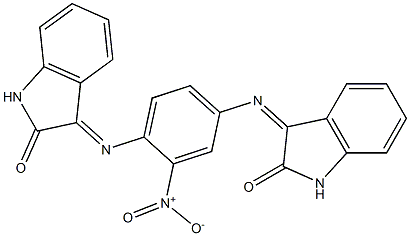 3-({2-nitro-4-[(2-oxo-1,2-dihydro-3H-indol-3-ylidene)amino]phenyl}imino)-1,3-dihydro-2H-indol-2-one Struktur