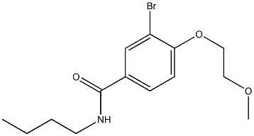 3-bromo-N-butyl-4-(2-methoxyethoxy)benzamide Struktur