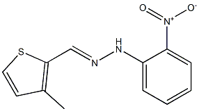 3-methyl-2-thiophenecarbaldehyde N-(2-nitrophenyl)hydrazone Struktur