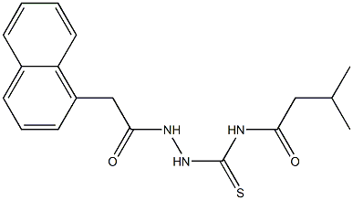 3-methyl-N-({2-[2-(1-naphthyl)acetyl]hydrazino}carbothioyl)butanamide Struktur