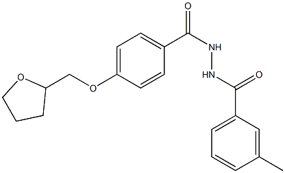 3-methyl-N'-[4-(tetrahydro-2-furanylmethoxy)benzoyl]benzohydrazide Struktur