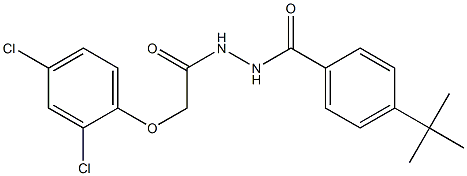 4-(tert-butyl)-N'-[2-(2,4-dichlorophenoxy)acetyl]benzohydrazide Struktur