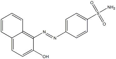 4-[(E)-2-(2-hydroxy-1-naphthyl)diazenyl]benzenesulfonamide Struktur