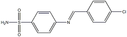 4-{[(E)-(4-chlorophenyl)methylidene]amino}benzenesulfonamide Struktur