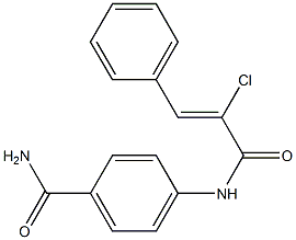 4-{[(Z)-2-chloro-3-phenyl-2-propenoyl]amino}benzamide Struktur