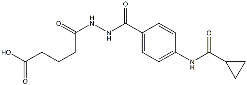 5-(2-{4-[(cyclopropylcarbonyl)amino]benzoyl}hydrazino)-5-oxopentanoic acid Struktur