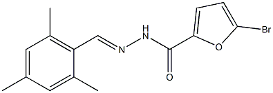 5-bromo-N'-[(E)-mesitylmethylidene]-2-furohydrazide Struktur