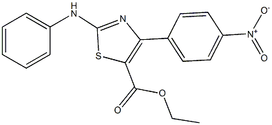 ethyl 2-anilino-4-(4-nitrophenyl)-1,3-thiazole-5-carboxylate Struktur