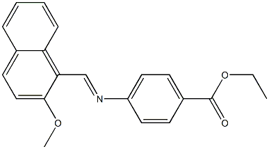 ethyl 4-{[(E)-(2-methoxy-1-naphthyl)methylidene]amino}benzoate Struktur