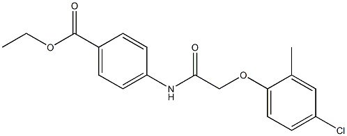 ethyl 4-{[2-(4-chloro-2-methylphenoxy)acetyl]amino}benzoate Struktur