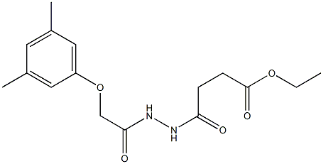 ethyl 4-{2-[2-(3,5-dimethylphenoxy)acetyl]hydrazino}-4-oxobutanoate Struktur