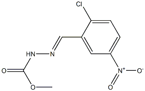 methyl 2-[(E)-(2-chloro-5-nitrophenyl)methylidene]-1-hydrazinecarboxylate Struktur