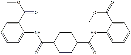 methyl 2-{[(4-{[2-(methoxycarbonyl)anilino]carbonyl}cyclohexyl)carbonyl]amino}benzoate Struktur