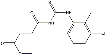 methyl 4-{[(3-chloro-2-methylanilino)carbothioyl]amino}-4-oxobutanoate Struktur