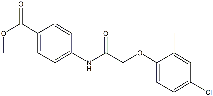 methyl 4-{[2-(4-chloro-2-methylphenoxy)acetyl]amino}benzoate Struktur