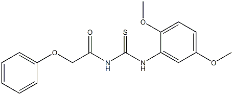 N-(2,5-dimethoxyphenyl)-N'-(2-phenoxyacetyl)thiourea Struktur