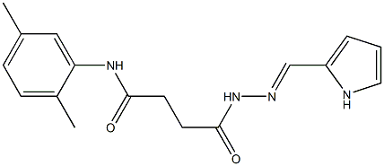 N-(2,5-dimethylphenyl)-4-oxo-4-{2-[(E)-1H-pyrrol-2-ylmethylidene]hydrazino}butanamide Struktur