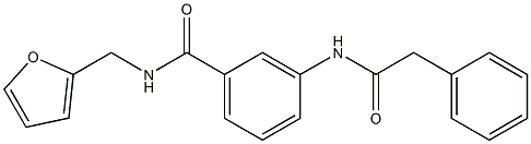 N-(2-furylmethyl)-3-[(2-phenylacetyl)amino]benzamide Struktur