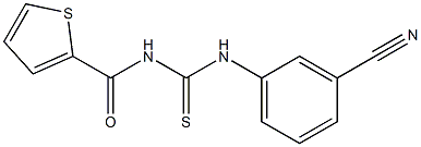 N-(3-cyanophenyl)-N'-(2-thienylcarbonyl)thiourea Struktur