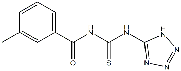 N-(3-methylbenzoyl)-N'-(1H-1,2,3,4-tetraazol-5-yl)thiourea Struktur