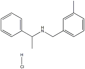 N-(3-methylbenzyl)-N-(1-phenylethyl)amine hydrochloride Struktur